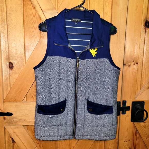 WVU Quilted Vest womens medium zippered - Picture 1 of 11
